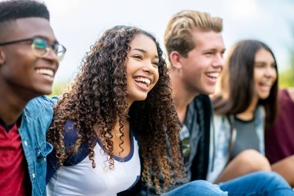 group of children smiling